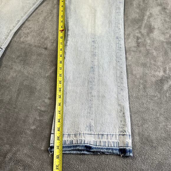 Pistola Revolve Alexa Jeans Women's 31 High Rise Flare Raw Split Hem NWT - Picture 12 of 14